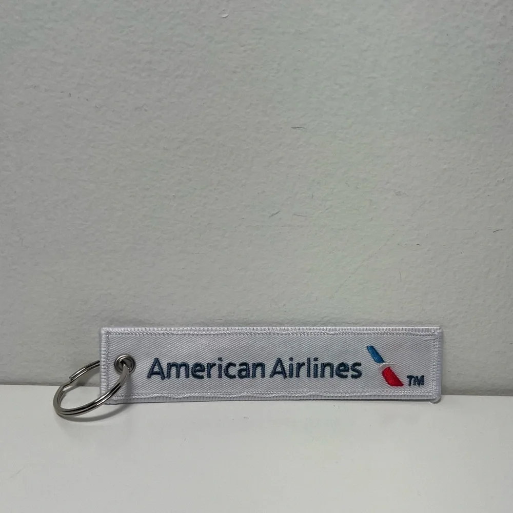 American Airlines AA Flight Attendant Crew Luggage Travel Bag Tag Keychain